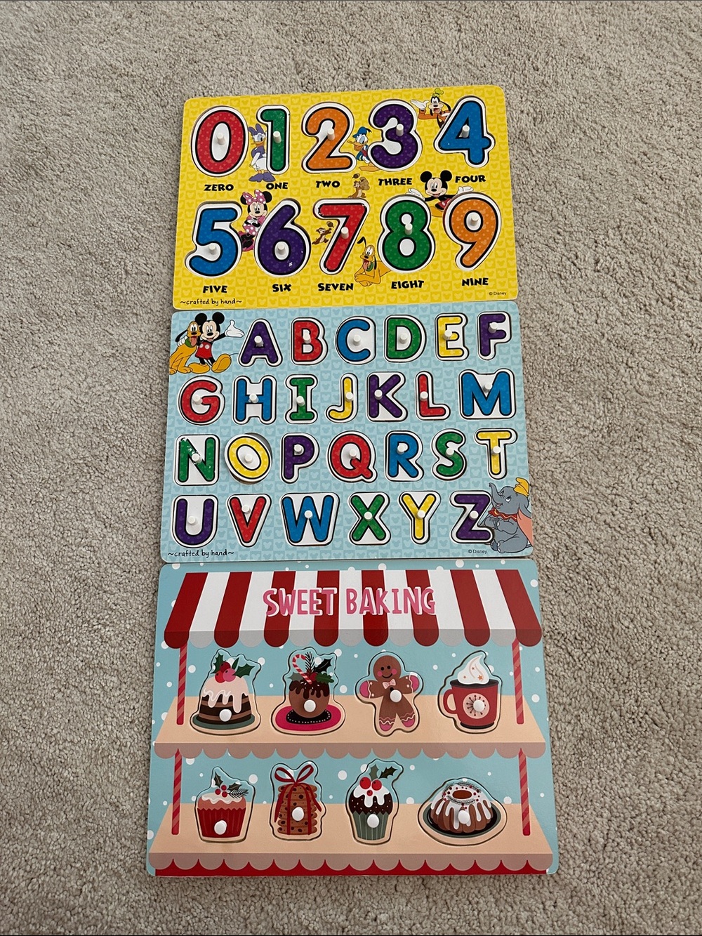 Disney Multicolor Numbers, Alphabet & Sweet Baking Puzzle Set
